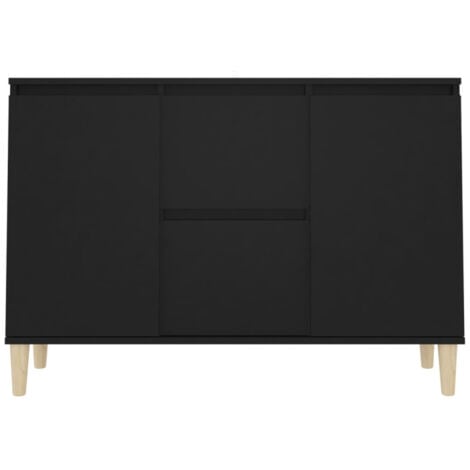 Buffet noir 101x35x70 cm bois d'ingénierie vidaXL