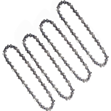 Aimoonsa – Lot de 4 chaînes de tronçonneuse 6 pouces – 37 maillons 1/4 pouces – Performance optimale pour bois dur – Compatible avec mini tronçonneuses