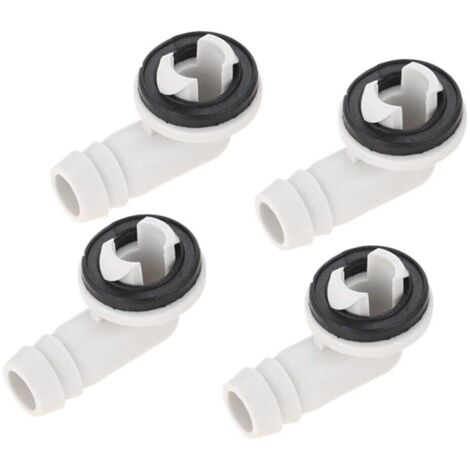 AIMOONSA Lot de 4 raccords de tuyau de vidange en plastique pour climatiseur AC et kit de bague en caoutchouc
