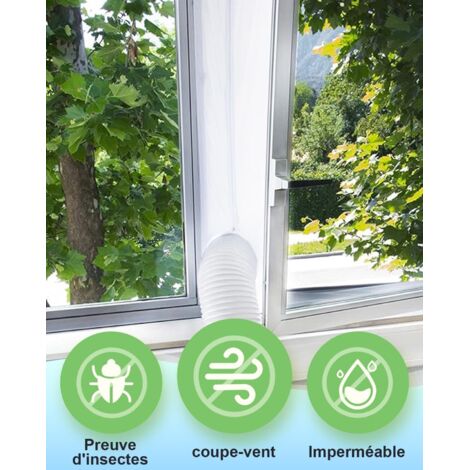 Kit De Calfeutrage Pour Climatiseur Mobile – Joint Fenêtre 300 Cm, étanche, Réutilisable, Facile à Installer Sans Perçage