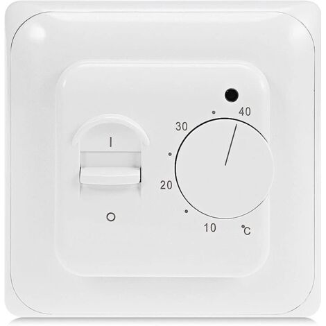 AIMOONSA Manuel Thermostat d'ambiance Chauffage au Sol Electrique avec sonde AC 220V 16A, Régulateur de Thermostat Plancher Chauffant Mécanique