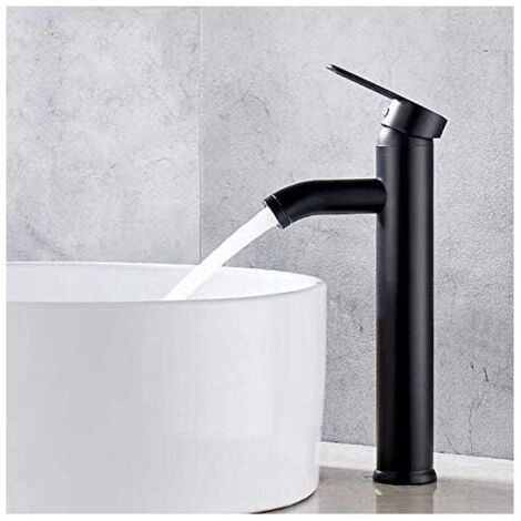AIMOONSA Mitigeur de lavaboRobinet de salle de bain, robinet de lavabo noir, robinet de haute qualit, robinet de salle de bain, rsistant l\'usure, adapt pour un diamtre intrieur de 32 mm 42 mm (1/5)