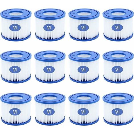 Lot de 8 cartouches filtrantes pour piscine de type VI pour Bestway taille 6-58323