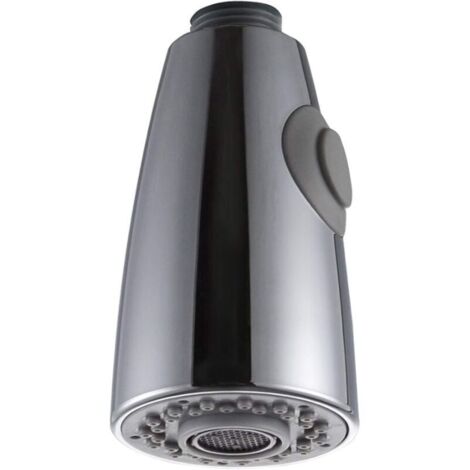 AIMOONSA Douchette Robinet Cuisine 2 Jets Tte de Robinet de Rechange Douchette pour Robinet Remplacement Douchette pour Mitigeur Cuisine, Chrom, G1/2\"