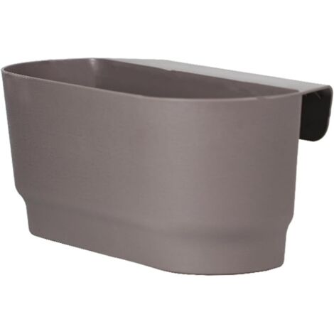 Pot de fleurs à suspendre de grande capacité - Résistant aux chocs - Trou de drainage - Pot de fleurs - Fournitures de jardin - Gris - L451518cm