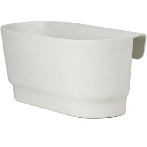 Pot de fleurs à suspendre de grande capacité - Résistant aux chocs - Trou de drainage - Pot de fleurs - Fournitures de jardin - Blanc - L451518cm (1/4)
