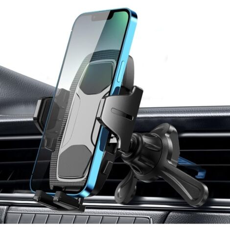 Support Telephone Voiture Grille Aeration Auto Porte Phone Voiture Support Phone Portable Grille Ventilation Automobile Compatible Smartphone 360 Rotation (1/5)