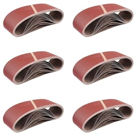 Bande Abrasive 75 x 533 mm, Bandes Abrasives Mixte pour Ponceuses Bande,grains 80,10 pices (1/5)