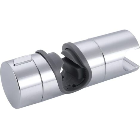 Curseur barre de douche, Support Douche Main Remplaable, Support Pommeau de Douche 18-25MM Diamtre Rglable Chrome, gris,