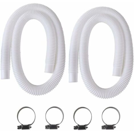 Tuyau de Piscine, 2Pcs 32mm Tuyau pour Piscine Hors Sol, 150cm/59in Tuyau pour Pompe de Piscine pour Intex 330 GPH, 530 GPH et 1000 GPH