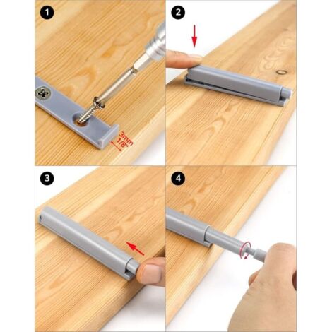 Tampons Amortisseurs Pour Placards – 4/10 Pièces Gris, En Plastique