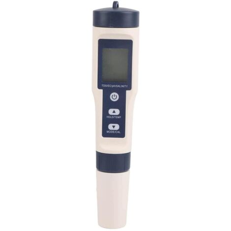 Water Quality Tester, Portable 5 in 1 Function Digital Water Quality Test PH/Salinity/Temp/TDS/EC Meter for Garden Home Lab