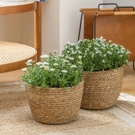 Cuque panier de plantes Style bohème gland Tenture murale corde panier