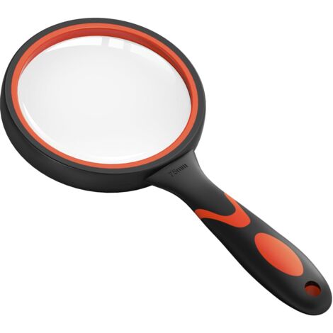 Grande loupe de Lecture 10 x - pour Livres scientifiques, journaux, Insectes, Hobby, Observation - Qualité supérieure - Antidérapante - pour Enfants et Personnes âgées