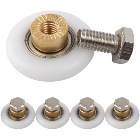 4 Pièces Roulette Porte Douche, Galets De Roulettes Douche Porte Coulissante 25mm De Roulement De Rechang Pour Remplacement De Douche Coulissante Verre Porte Coureurs Rouleaux 72056936