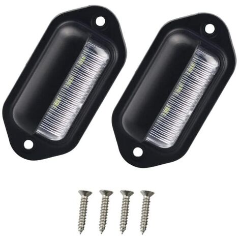 2PCS Eclairage Plaque Moto,Eclairage Plaque Immatriculation,éclairage Plaque Moto,Feu Arriere pour Remorque,Eclairage de Plaque Moto,pour 12V/ 24V Camion Camionnette Remorque Voiture Véhicule
