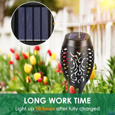 Lumière solaire de torche Lampe Torche de Jardin Torche Solaire Lampe