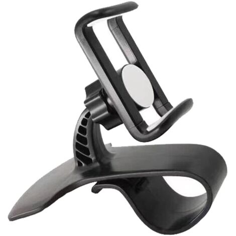 Support de téléphone de voiture avec clip rotatif à 360 degrés Support de téléphone universel pour tableau de bord de voiture Support de téléphone antidérapant pour iPhone, Samsung, smartphones