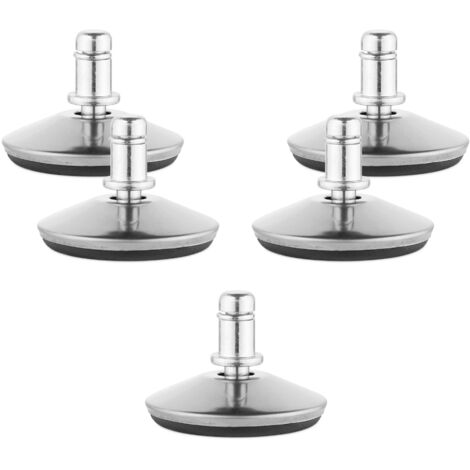 Cloches pour chaise de bureau - Lot 5 embouts remplacement roulettes de chaise 11/22 mm - Pied de siège fixe avec patins pour sol dur