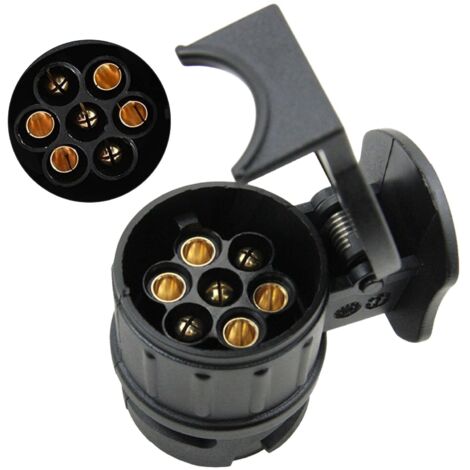 Adaptateur 13 Broches 7 Broches Adaptateur Prise Remorque 13 vers 7 Broches 12V Adaptateur Remorque pour Voiture Camion RV Caravane