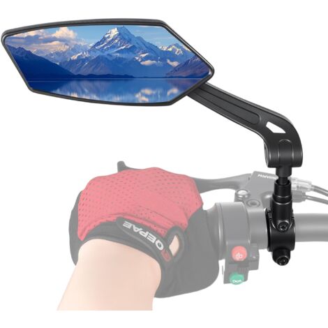 Rétroviseur Vélo Gauche, Rétroviseur Trottinette Électrique, Rétroviseur Vélo Électrique Universelle Haute 360° HD Qualité Réglable