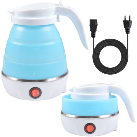 Bouilloire électrique Pliable 600 Ml - Silicone Alimentaire, 600W, Pour Camping, Voyage, Bureau