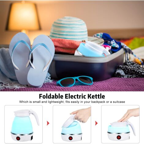 Bouilloire électrique Pliable En Silicone 600ml - Mini Bouilloire De Voyage Portable Pour Camping, Hôtel, Bureau