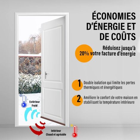 Joint De Porte D'entrée Adhésif Type D - Isolant Froid Et Bruit - 6 Mètres