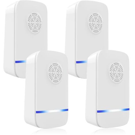 Répulsif antiparasitaire à ultrasons, pièges à souris anti-insectes électroniques 4 paquets pour l'intérieur, plug-in répulsif contre les moustiques et les araignées, répulsif efficace contre les rats (1/5)