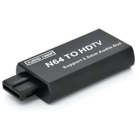 Adaptateur convertisseur console de jeu vers HDMI compatible N64/SNES/NGC avec sortie 3,5 mm 1 pour 64 HDMI compatible adaptateur compatible HDMI pour n64/snes/ngc pour n64 vers HDMI