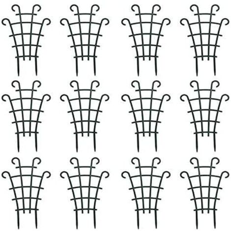 Lot de 8 mini treillis d'escalade pour plantes de jardin, supports de plantes en pot superposés pour plantes de vigne, fleurs, légumes