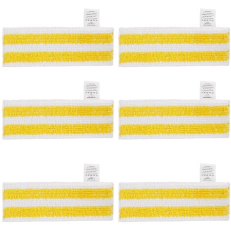 Lot de 6 Lingettes de Rechange en Microfibre Compatible avec Karcher Easyfix SC 1, SC 2, SC 3, SC 4, SC 5 Nettoyeurs Vapeur