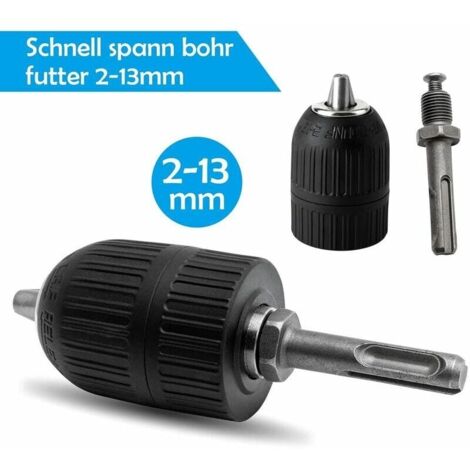 Adaptateur De Mandrin De Perceuse Polyvalent 12, Sans Clé, Pour Clé à Chocs - Serrage 2-13mm, Filetage 1/2"
