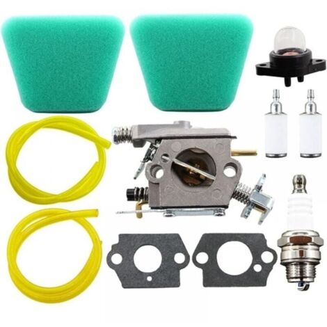 Kit de Carburateur pour 350 351 McCulloch Mac 333 335 338 435 436 438 440 441 442 444 Walbro WT-622 Accessoires de rparation Kits Trimmer et Tuyau Bougie d\'allumage