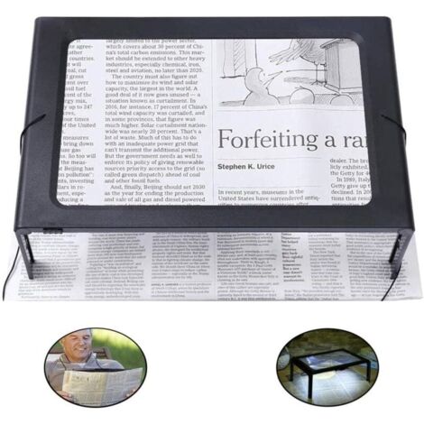 La loupe de lecture avec lumire LED est pliable, adapte la lecture, l\'observation, aux personnes ges ou aux personnes malvoyantes