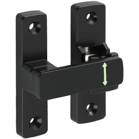 Loquet Porte à 90° et 180°, Verrou Porte Coulissante 7.8 CM, Loquet Porte En Alliage de Zinc, Pour la Maison, Jardin, Armoires, Pratique et Robuste, Noir