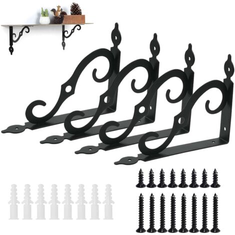 Lot De 4 Equerre Etagere Murale, Équerre Industrielle,Equerre
