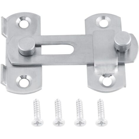 Moraillon en Acier Inoxydable Serrure de Porte Serrure Loquet de Porte Serrure Porte Coulissante Double Charnière Moraillon de Sécurité pour Armoire de Fenêtre Accessoires de Cabine D'essayage (1/5)
