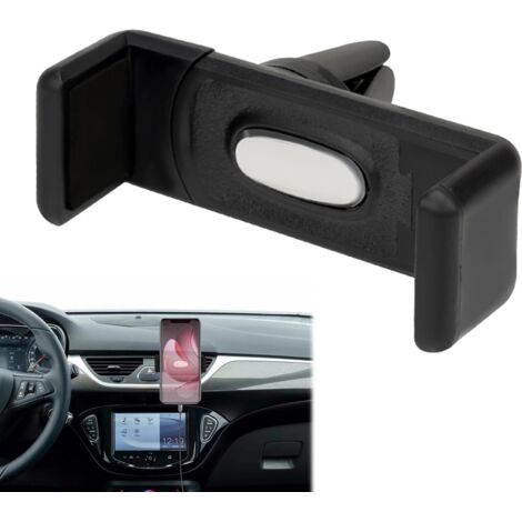 Support Téléphone Voiture Grille d'Aération, Support Portable Voiture pour Ventilation, Orientation Paysage ou Portrait, Pince Réglable, Phone Holder Car Compatible avec iPhone, Samsung, Huawei