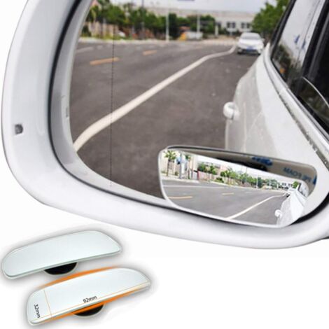 Verre en verre aveugle mirroir auto, rétroviseur aveugle miroir latéral 360 ° grand angle réglable, 2 pièces haute qualité