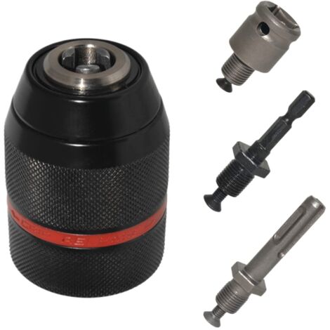 Mandrin Perceuse, 1/2-20 UNF Mandrin, Mandrin Autoserrant, 1.5-13mm Mandrin de Perçage, Adaptateur de mandrin de perçage sans clé, Mandrin SDS Convient à de nombreux types de forets (4)