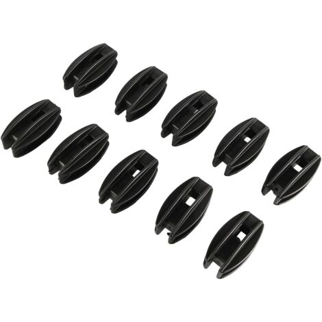 Lot de 10 isolateurs de clôture électroniques, Poteau d'angle, isolateur de clôture électrique résistant aux intempéries et à la Pluie pour Fil de clôture électrique, Noir