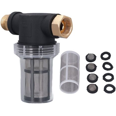 Filtre de Tuyau D'arrosage pour Entrée D'eau de Nettoyeur Haute Pression, Filtre de Tuyau D'arrosage Filtre de Pipeline de 3/4" Filtre à Eau de Sédiment Filtre de Pompe à Eau pour Irrigation de Jardin