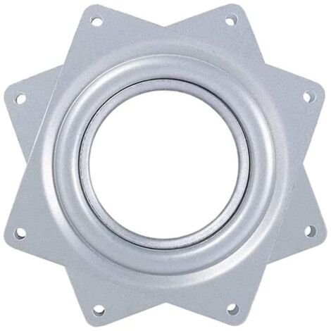 Roulement à Billes Plateau Pivotant,Plaque Pivotante,Base Pivotante,Plaque Tournant 360,Métal Carré Pivotant,Barre pour Tabouret de Bateau Pivotant,Plaque d'Assise pour Tabouret Pivotant,4 inches (1/5)