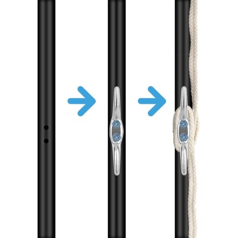 Joyzan Taquets D’Amarrage Bateau – Acier Inoxydable 316, Base Ouverte, Poli Miroir – Pour Yacht, Canoë, Kayak, Quai