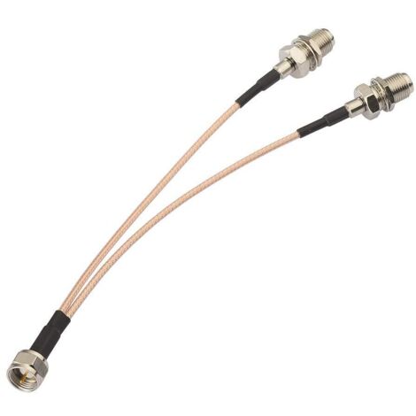 Câble Splitter F 15cm Connecteur F Mâle vers Double Femelle F 2 Voies Câble RG316 50Ohm Faible Perte Séparateur Type V pour Télévision, Audio, Vidéo, Récepteurs Satellites (1/5)