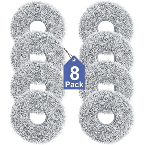 Lot de 8 Lingettes pour Dreame L10s/L10/L20/X40/L40/X50/L50 Pro Ultra, Xiaomi X20 Pro/Max, Ecovacs Deebot T30 Pro OMNI, T30S Pro A