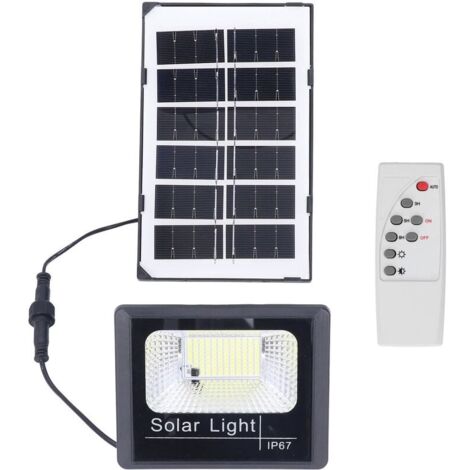 100LED Projecteur Solaire Extérieur IP67 Étanche Solaire Applique Murale Télécommande Lampadaire Jardin Lumière Solaire Extérieur Lumière Solaire Applique Solaire pour Jardin Haute Luminosité
