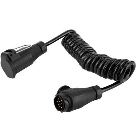 Câble adaptateur 13 broches à 13 broches, rallonge de prise de remorque, cordon à ressort pour voiture, caravane, camping-car