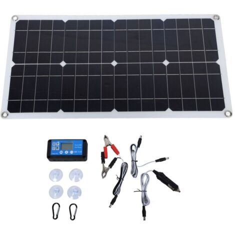 Kit de panneau solaire 100W IP67 étanche avec contrôleur DC 12V 24V 20A panneau solaire Portable pour camping-car caravane véhicule